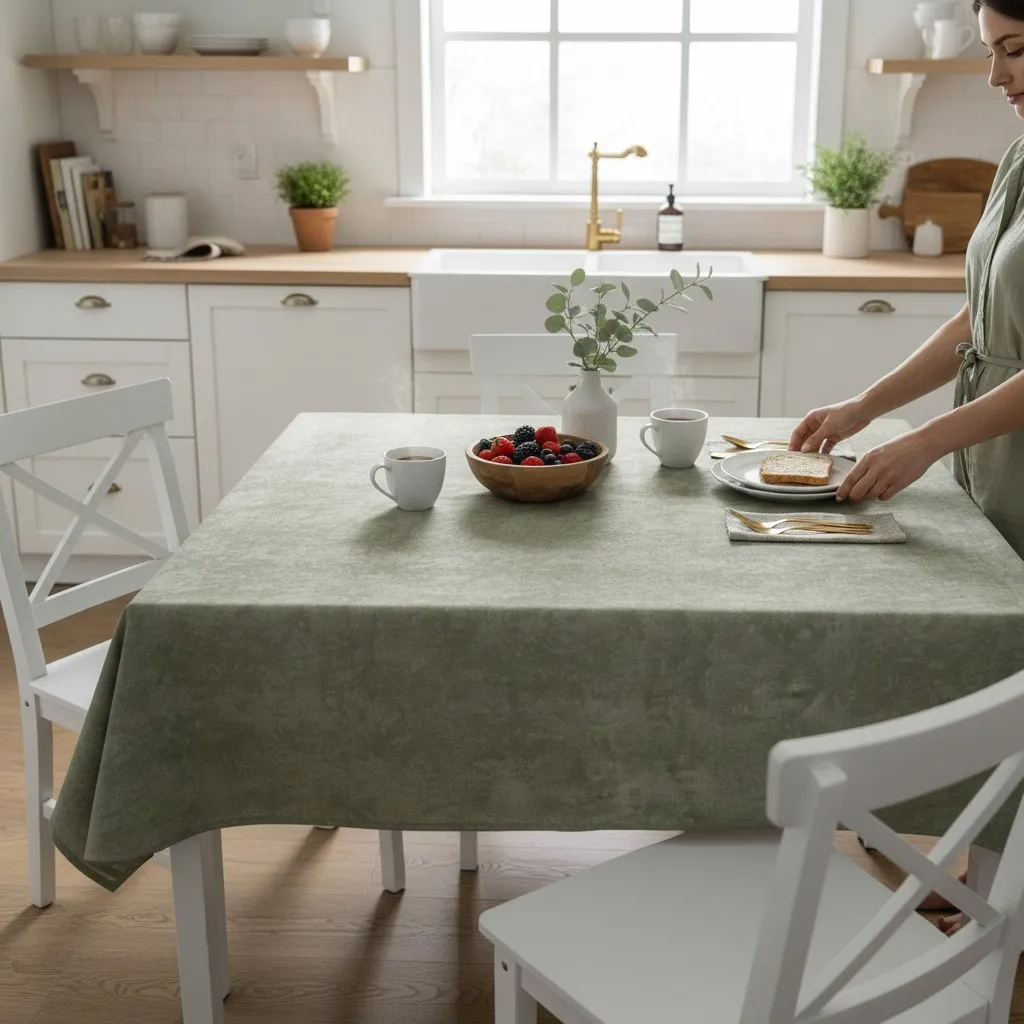 FETE DE MASa - Fata de Masa Antimurdarire (VERDE) - Dimensiuni:: 120 cm x 160 cm