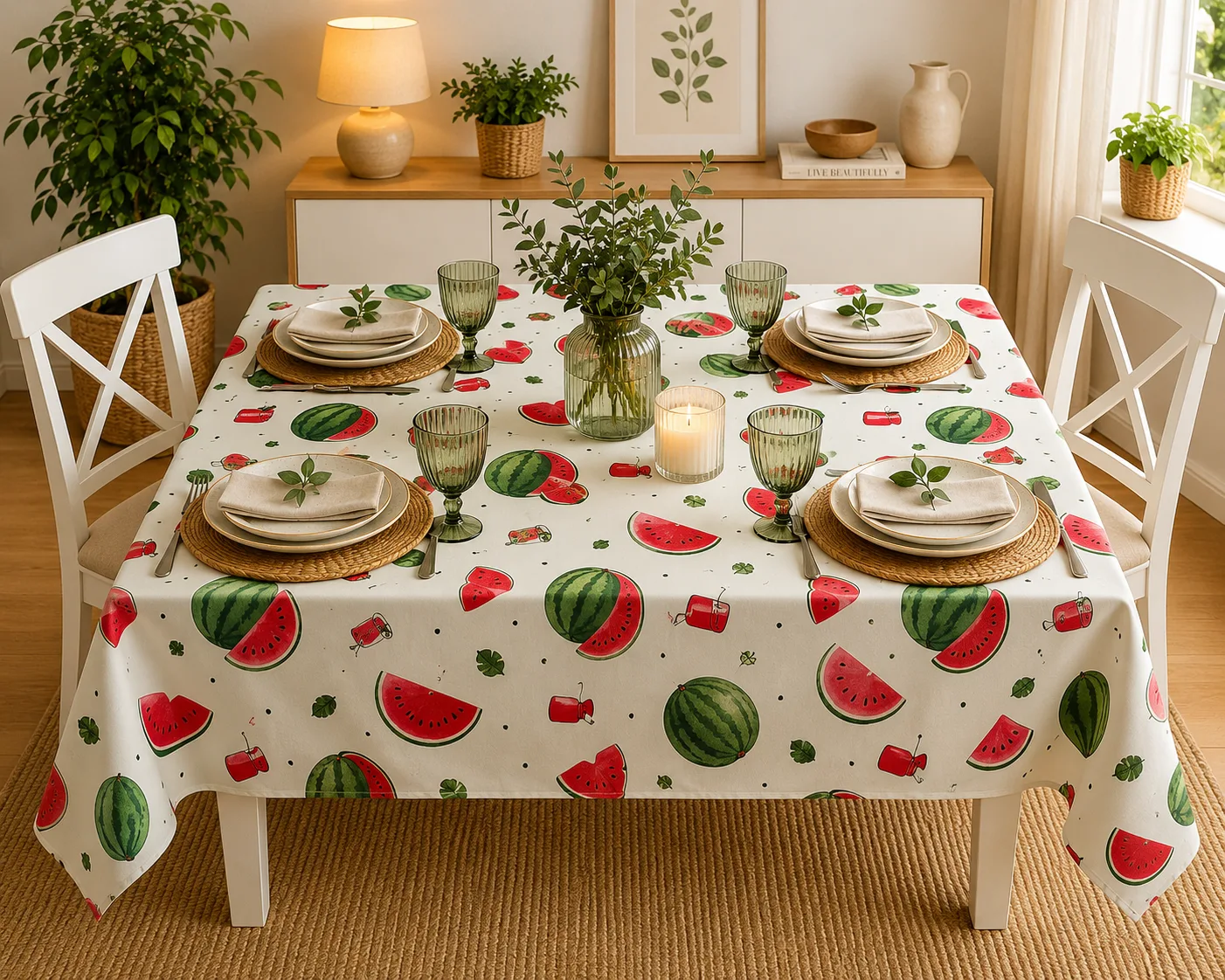 Fețe de masă - Fata de Masa Antimurdarire (Watermelon) - Dimensiuni:: 120 cm x 160 cm