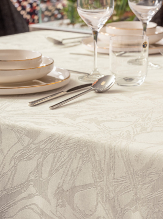 Față de masă jacquard, Cotton Box, Lavinia Cream, 155x220cm [1]