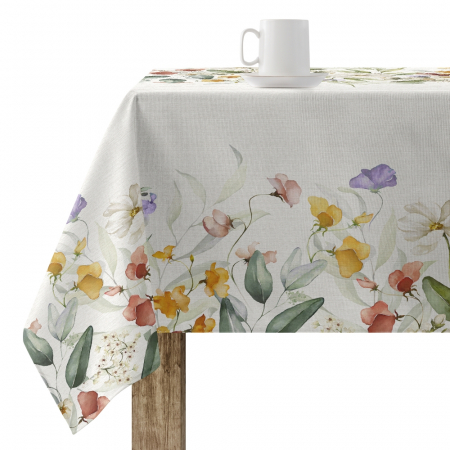 Fețe de masă impermeabile - Față de masă impermeabilă Flowers Cenefa Central 1