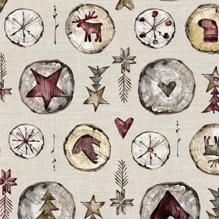 Față de masă impermeabilă Wooden Christmas [1]