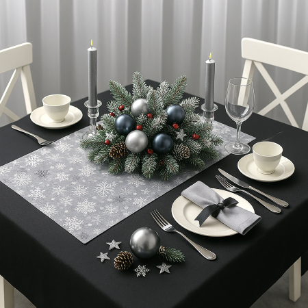 Pucioasa - FATa DE MASa + NAPRON CRaCIUN - Diametru 160cm