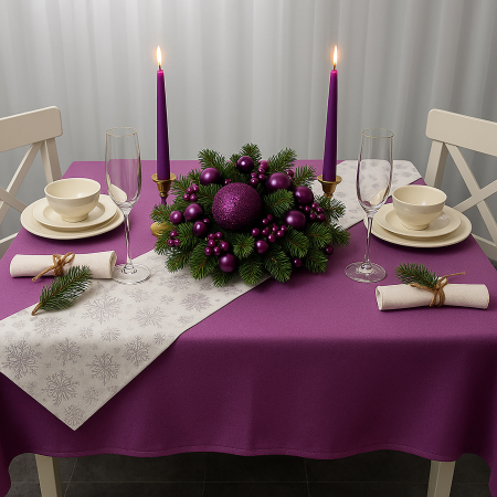 Fețe de masă - FATA DE MASA + NAPRON CRACIUN - Dimensiuni:: 120 cm x 160 cm