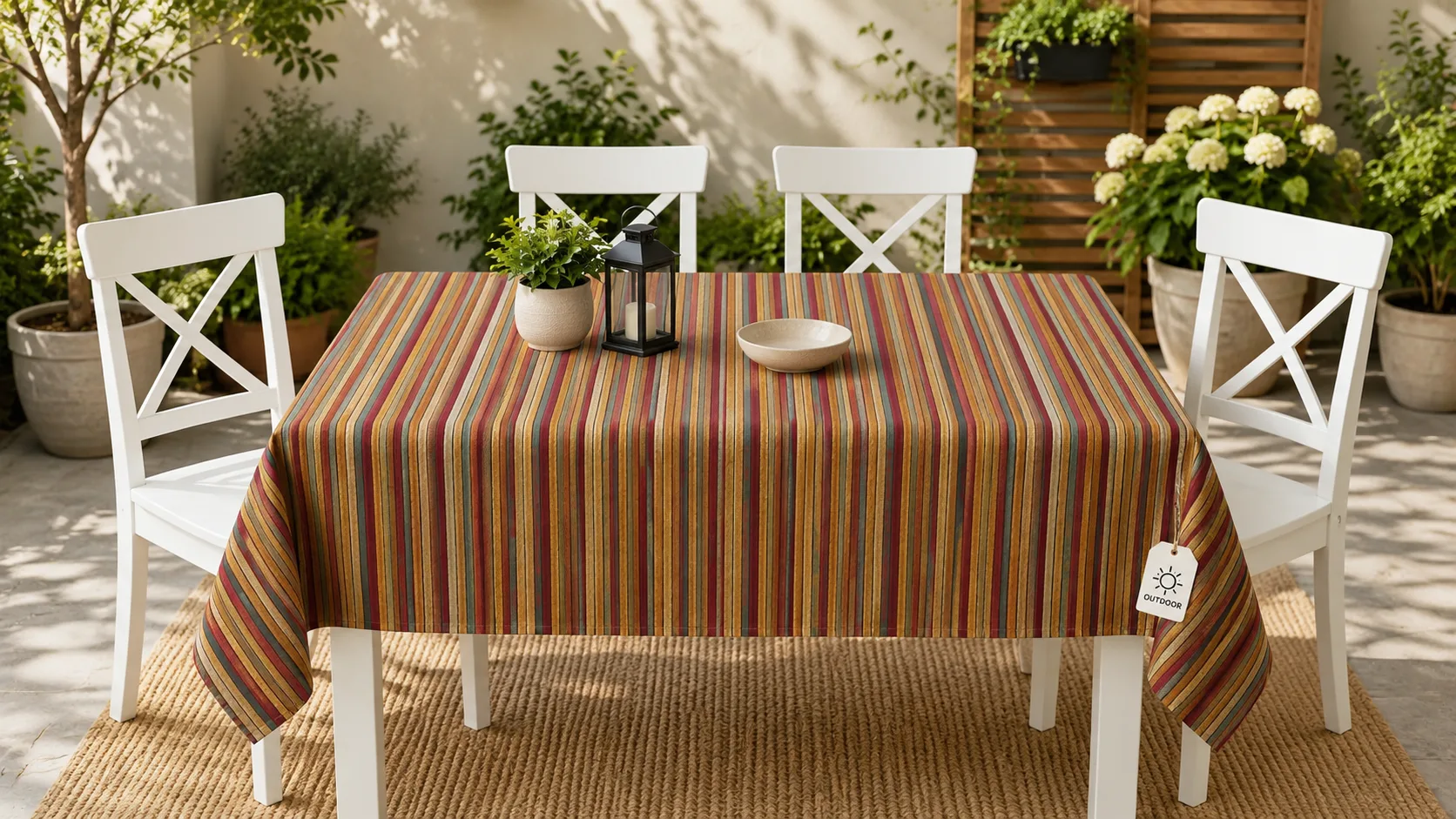 Fețe de masă terasă - Fata de masa terasa / gradina Aurora Linen - Marime: 140cm x 140cm
