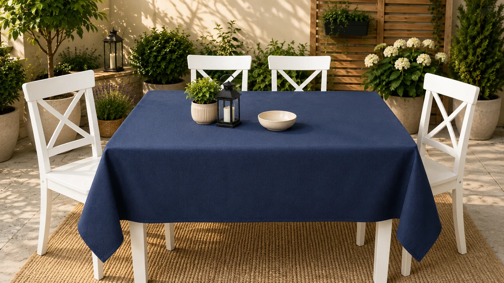 Fețe de masă terasă - Fata de masa terasa / gradina Chateau Linen - Marime: 140cm x 140cm