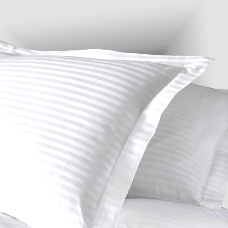 Pucioasa - Fata perna Damasc 100% Bumbac - ALB - STANDARD (50cm X 70cm)