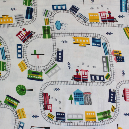 Finet alb cu trenulețe 2.4m [2]