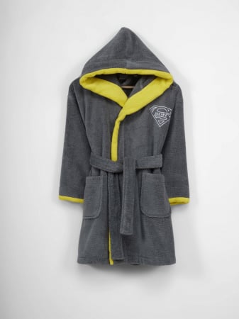 Halat de baie copii, bumbac 100%, Hobby Home, Boy - Grey Son, 6-9 ani [0]