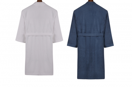 Set 4 prosoape si 2 halate de baie, Cotton Box, Nakıslı Aile - Blue, White v1 [6]