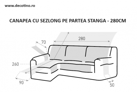 Husa coltar cu sezlong, Belmarti, Geo Teflon, Maro - stanga [4]