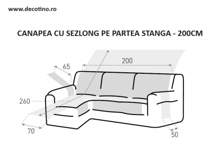 Husa coltar cu sezlong, Belmarti, Geo Teflon, Maro - stanga [1]