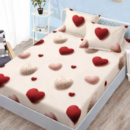 Cearceafuri de pat - cu elastic - Husa de pat Finet + 2 fete perna