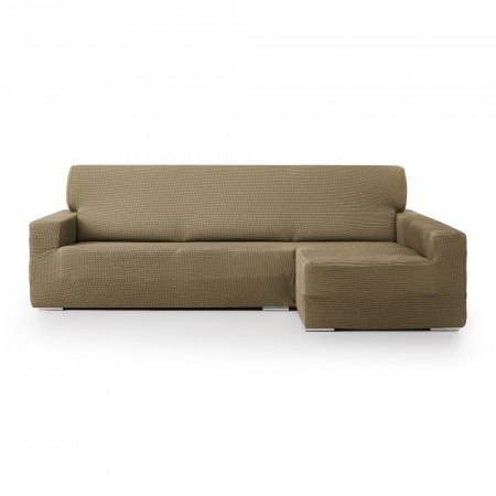 Huse canapele - Husa elastica canapea cu sezlong, brat lung, Belmarti, Milos, Beige