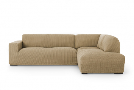 Huse canapele - Husa elastica coltar cu sezlong, Belmarti, Milos, Beige