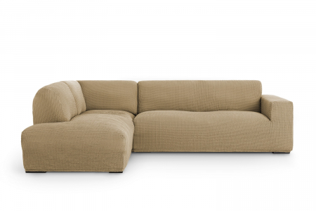 Huse coltar - Husa elastica coltar cu sezlong, Belmarti, Milos, Beige
