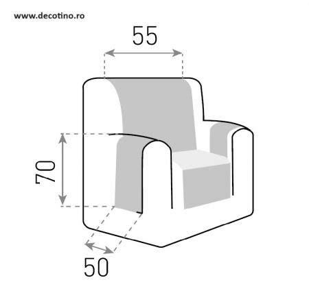 Husa protectie fotoliu, Belmarti, Geo Teflon, Beige [2]
