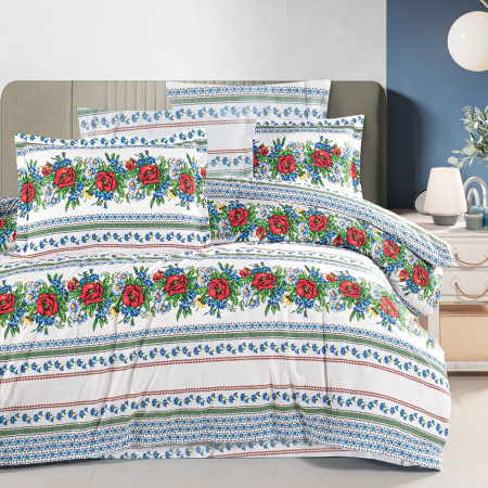 Lenjerii de pat - Lenjerie de pat 100% BUMBAC king size (ARHAIC5)