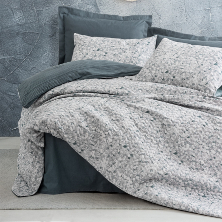 Lenjerii de pat 4 anotimpuri - Lenjerie de pat 4 anotimpuri, două persoane, bumbac 100%, Cotton Box, Molly - Anthracite
