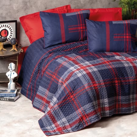 Lenjerii de pat - Lenjerie de pat 4 anotimpuri, două persoane, bumbac 100%, Cotton Box, Abel Red