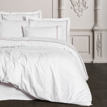 Lenjerii bumbac satin Premium - Lenjerie de pat brodată, 6 piese, bumbac 100%, Cotton Box, Mehves