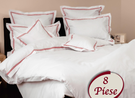 Lenjerii de pat albe - LENJERIE DE PAT BUMBAC 100% 8 PIESE (8PCS2)