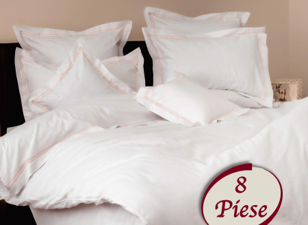 Lenjerii de pat albe - LENJERIE DE PAT BUMBAC 100% 8 PIESE (8PCS5)