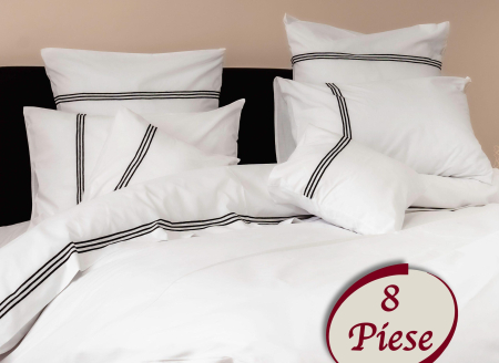 Lenjerii de pat albe - LENJERIE DE PAT BUMBAC 100% 8 PIESE (8PCS8)