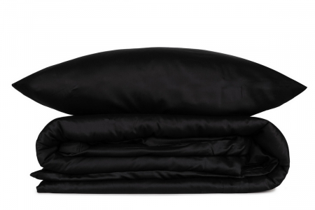 Lenjerie de pat bumbac satinat premium, bumbac 100%, Cotton Box, Elegant - Black [1]