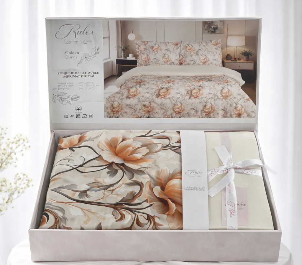 Lenjerie de pat Cotton Pro 100% bumbac - imprimare digitala (Golden Dunes) - Marime: King size [4]