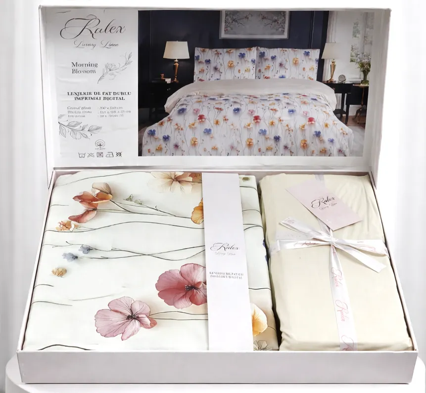 Lenjerie de pat Cotton Pro 100% bumbac - imprimare digitala (Morning Blossom) - Marime: King size [5]