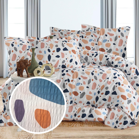 Pucioasa - LENJERIE DE PAT CREPONATA 100% BUMBAC (CREP13) - O persoana