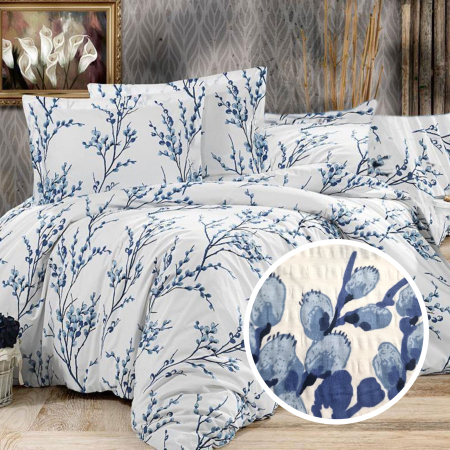 Pucioasa - LENJERIE DE PAT CREPONATA 100% BUMBAC (CREP17) - O persoana