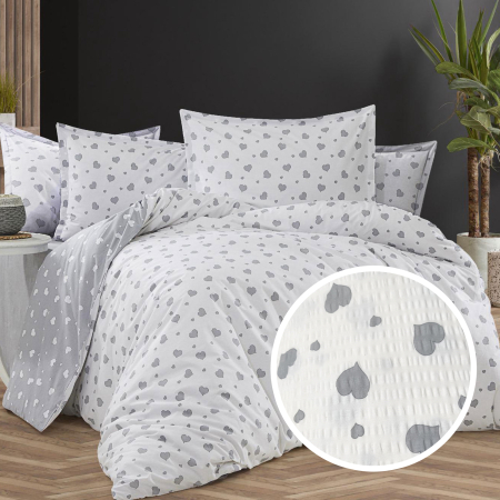 Lenjerii de pat - LENJERIE DE PAT CREPONATA 100% BUMBAC (CREP23) - Marime:: O persoana