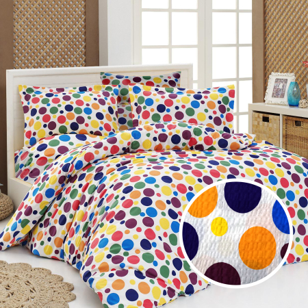 Pucioasa - LENJERIE DE PAT CREPONATA 100% BUMBAC (CREP30) - O persoana