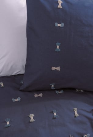 Lenjerie de pat cu broderie, 6 piese, bumbac 100%, Cotton Box, Gina - Dark Blue [1]