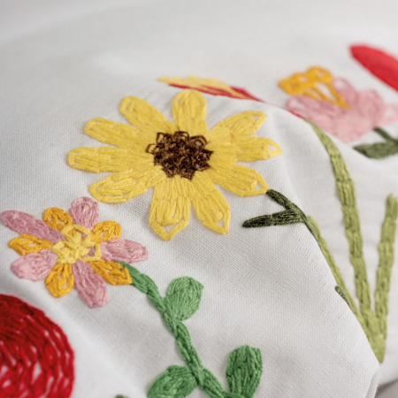 Lenjerie de pat cu broderie, 6 piese, bumbac 100%, Cotton Box, Mina - Pink [3]