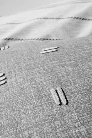 Lenjerie de pat cu broderie, 6 piese, bumbac 100%, Cotton Box, Patara - Grey [2]