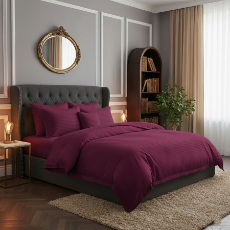 Lenjerii de pat - Lenjerie de pat damasc, bumbac 100%, Ralex Pucioasa, Mov