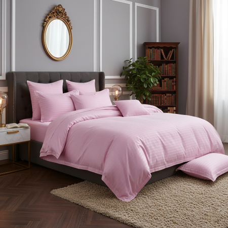 Pucioasa - Lenjerie de pat damasc HORECA (GROS) - LILA - king size