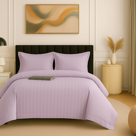 Pucioasa - Lenjerie de pat damasc policoton XXL (LILA)