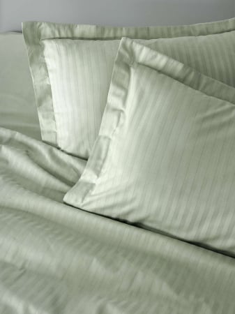 Lenjerie de pat damasc satinat premium, bumbac 100%, Cotton Box, Sage [1]