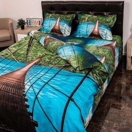 Lenjerie de pat digital print 3D (BRIDGE) [3]