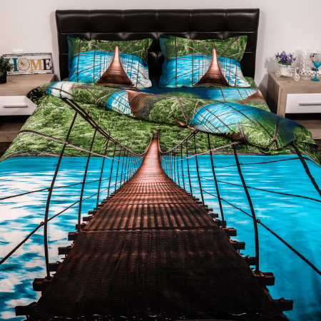 Lenjerii de pat 3D - Lenjerie de pat digital print 3D (BRIDGE)