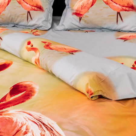 Lenjerie de pat digital print 3D (FLAMINGO V9) [2]
