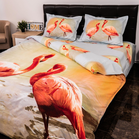 Lenjerie de pat digital print 3D (FLAMINGO V9) [3]