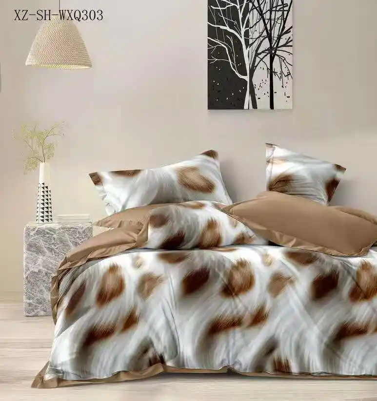 Lenjerii de pat finet 6 piese - Lenjerie de pat finet 6 piese cu husă Animal Print