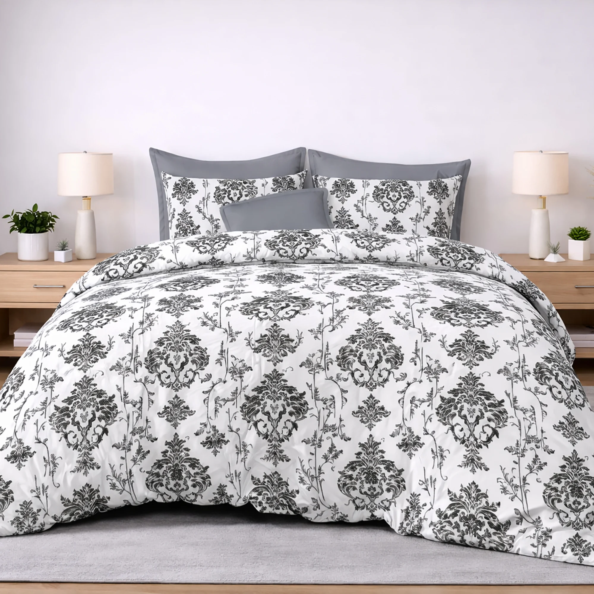 Lenjerii de pat policoton - Lenjerie de pat Finet 6 piese cu husa PROMO