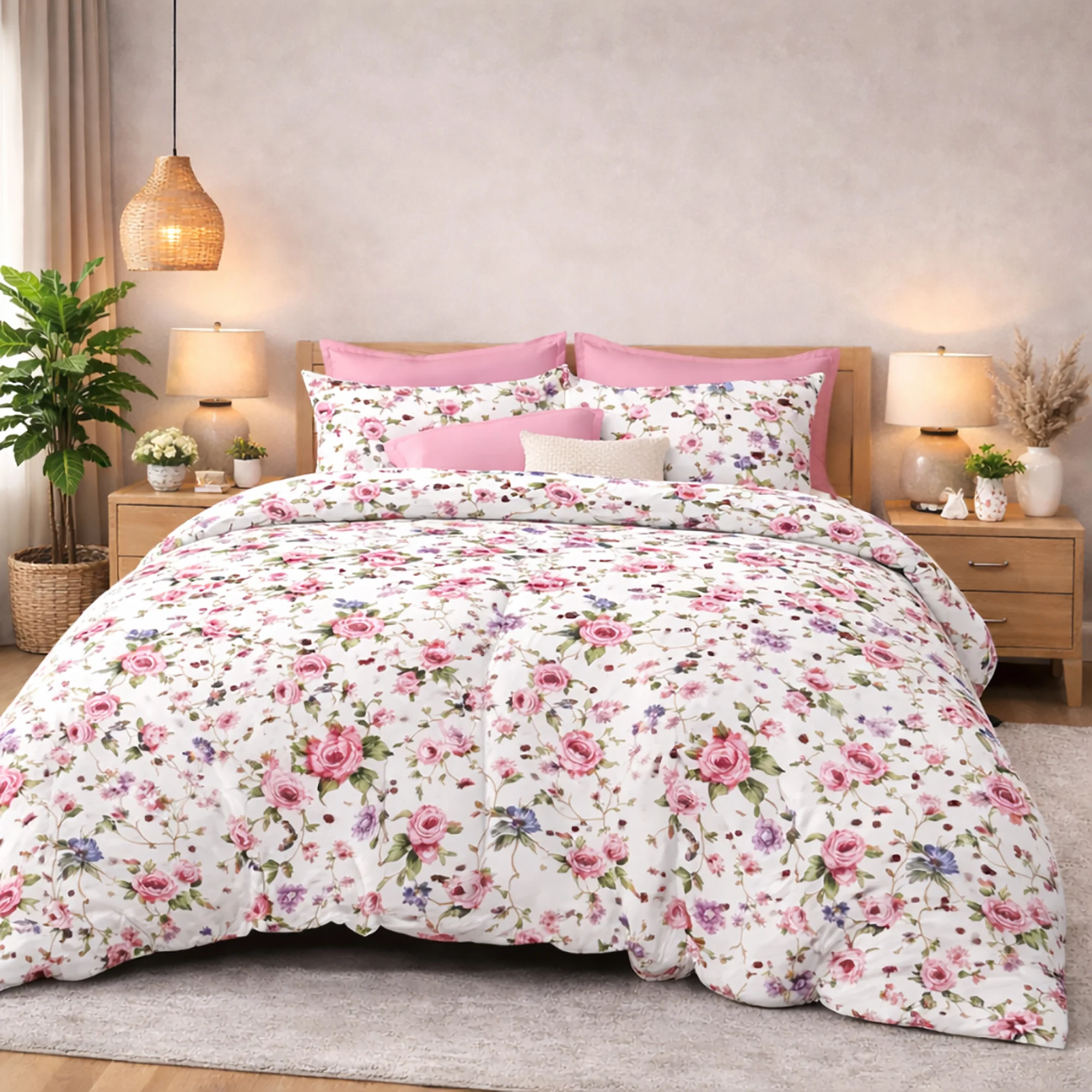 Lenjerii de pat policoton - Lenjerie de pat Finet 6 piese cu husa PROMO