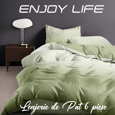 Pucioasa - Lenjerie de pat Finet "Enjoy Life" - - 6 piese - cearsaf pat