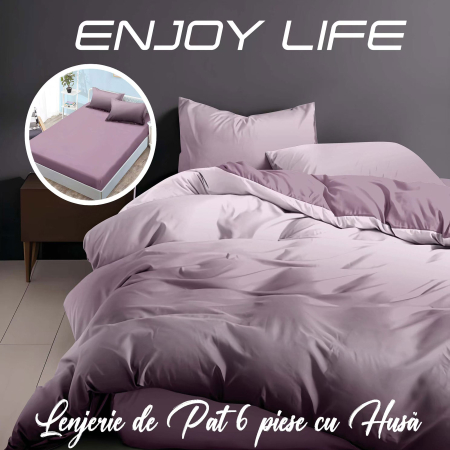 Pucioasa - Lenjerie de pat Finet "Enjoy Life" - - 6 piese - husa pentru saltea